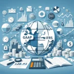 dall·e 2024 05 19 10.17.07 a professional illustration emphasizing the differences between gaap and ifrs. the image should include key accounting concepts such as revenue recogn