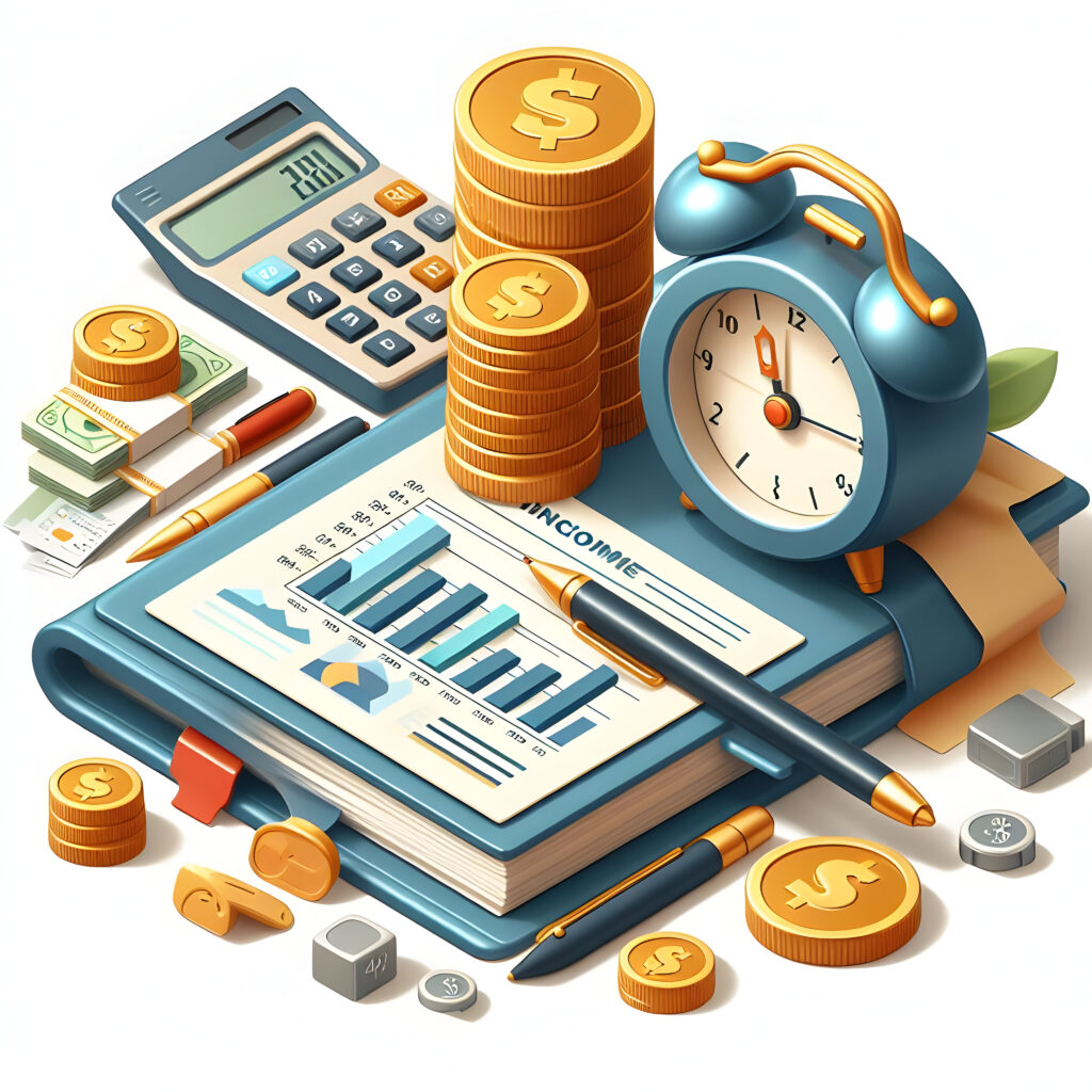 financial income statement 3d flat icon isolated white background financial analysis econ